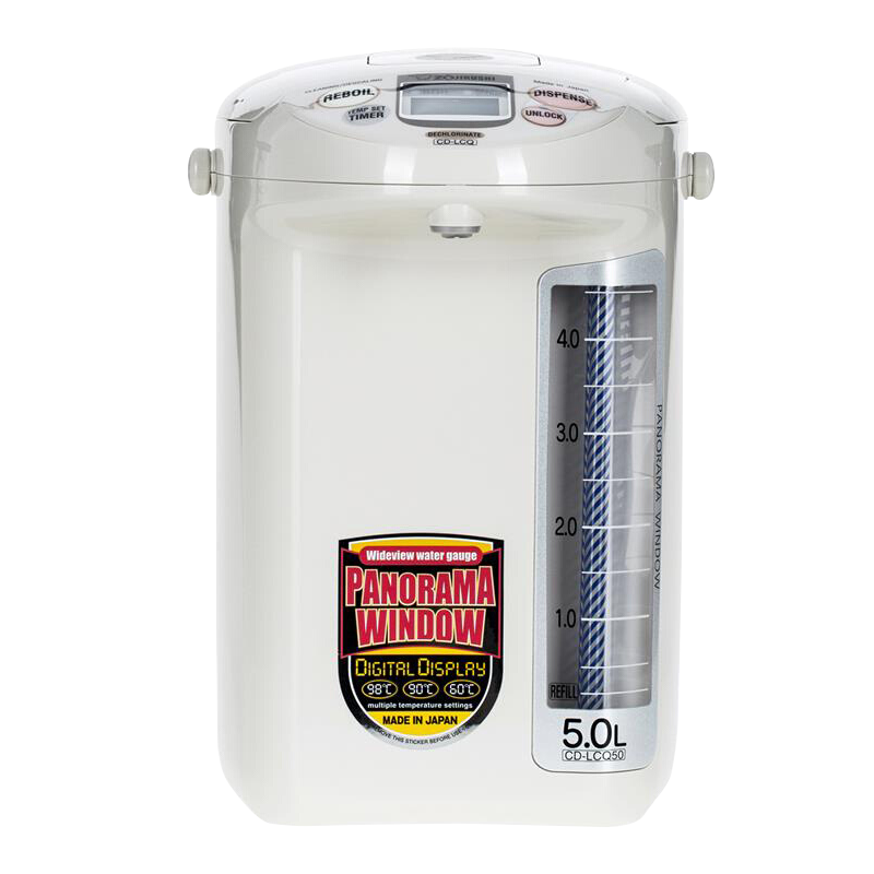 象印（ZO JIRUSHI）电热水壶 智能定时预约防干烧家用大容量烧水壶电热水瓶 微电脑三段控温 5L CD-LCQ50-TK