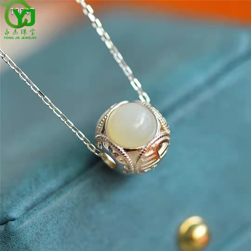 永杰原创和田玉路路通吊坠玉石锁骨链玉坠玉佩女友妈妈礼物带证书