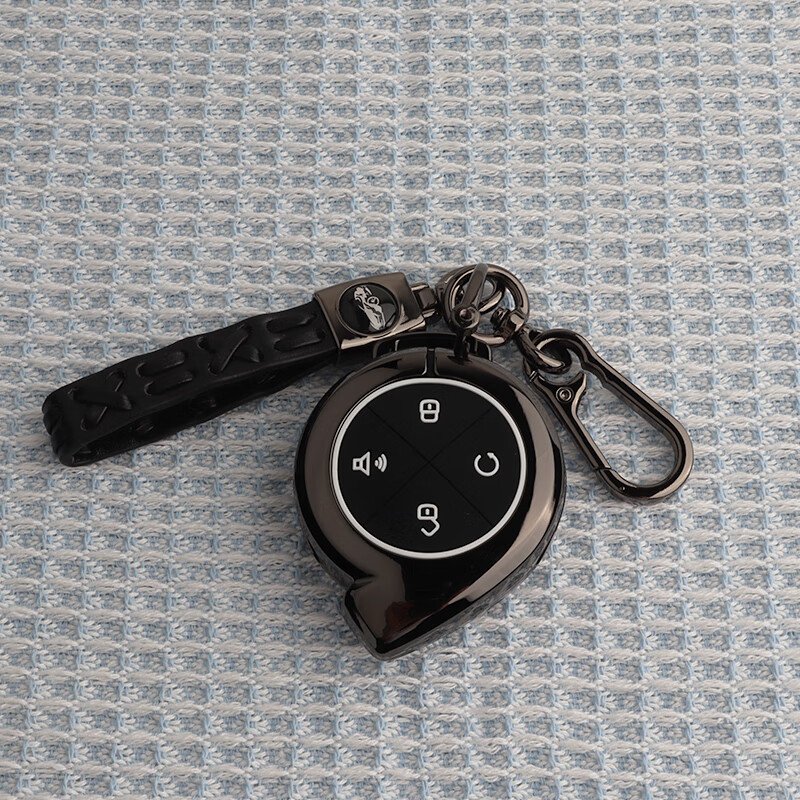 款长城山海炮钥匙套金属改装皮卡汽车钥匙保护包扣 哑光枪色编织绳扣