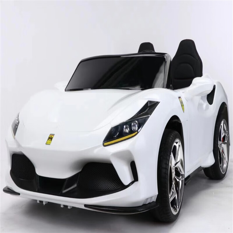 润华年大人开的电动小轿车儿童汽车四轮玩具车可坐小孩双人座遥 白