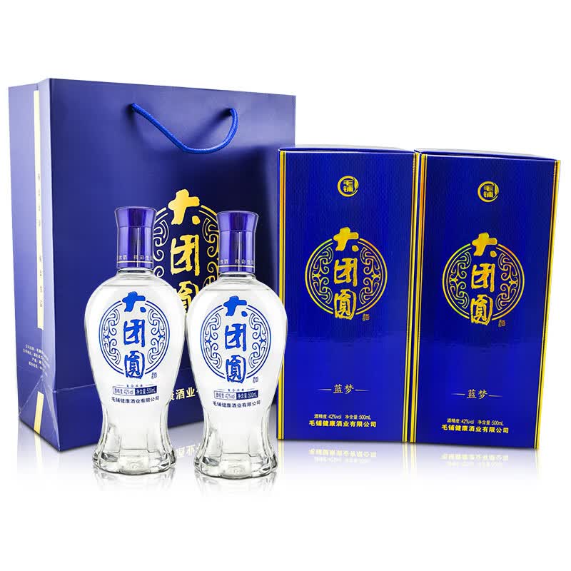 毛铺42度蓝梦大团圆酒 500ml*6瓶箱装 白酒 配制酒 酒厂自营