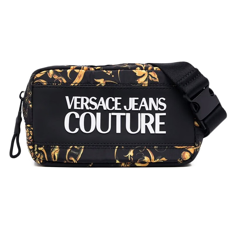 versace jeans couture 范思哲男包 男士尼龙巴洛克印花图案斜挎胸包