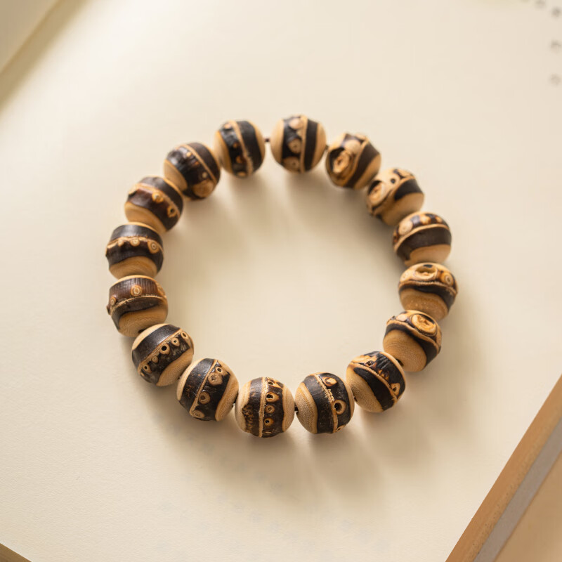 临魅天然紫竹根手串饰品复古文艺佛珠文玩把玩精工磨制礼物男女p149