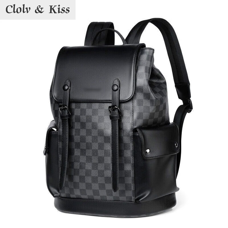 clolv kiss引路者男双肩包欧美时尚通勤包男背包潮牌大容量电脑 c-k