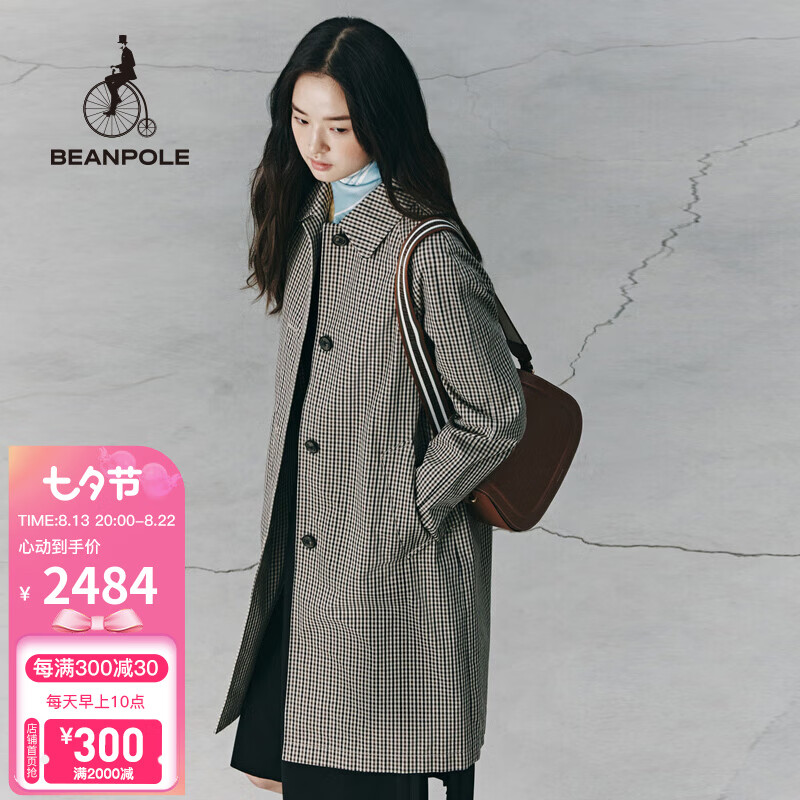 beanpole滨波 女士春秋栗色韩系休闲朝阳格复合面料MAC风衣外套七夕 栗色 160/84A使用感如何?