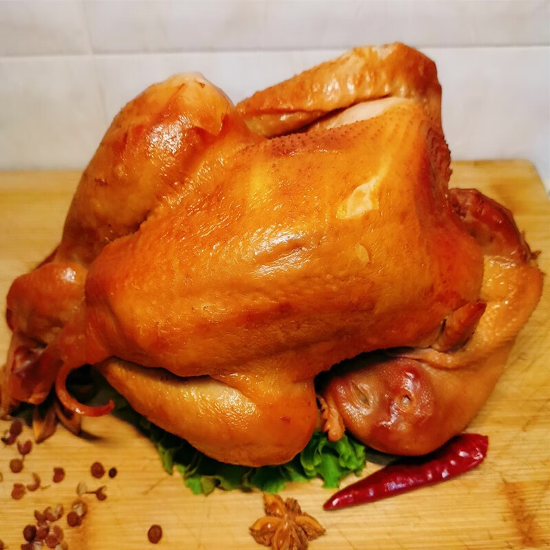 东北传统老式烧鸡哈尔滨特产熟食下酒菜非扒鸡即食骨里香手撕熏鸡 1