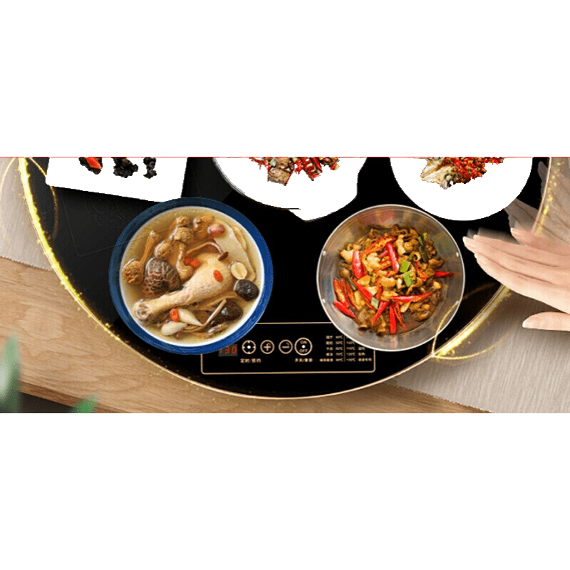 大尺寸旋转饭菜保温板圆形餐桌转盘家用热菜板电加热暖菜宝直径800mm+360度旋转+定时/预约1