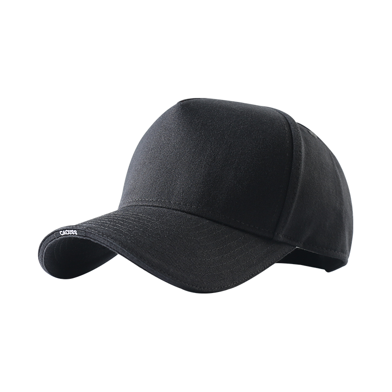 CACUSSBQ220593帽子男大头围高顶棒球帽户外鸭舌帽纯棉登山帽 黑色中号