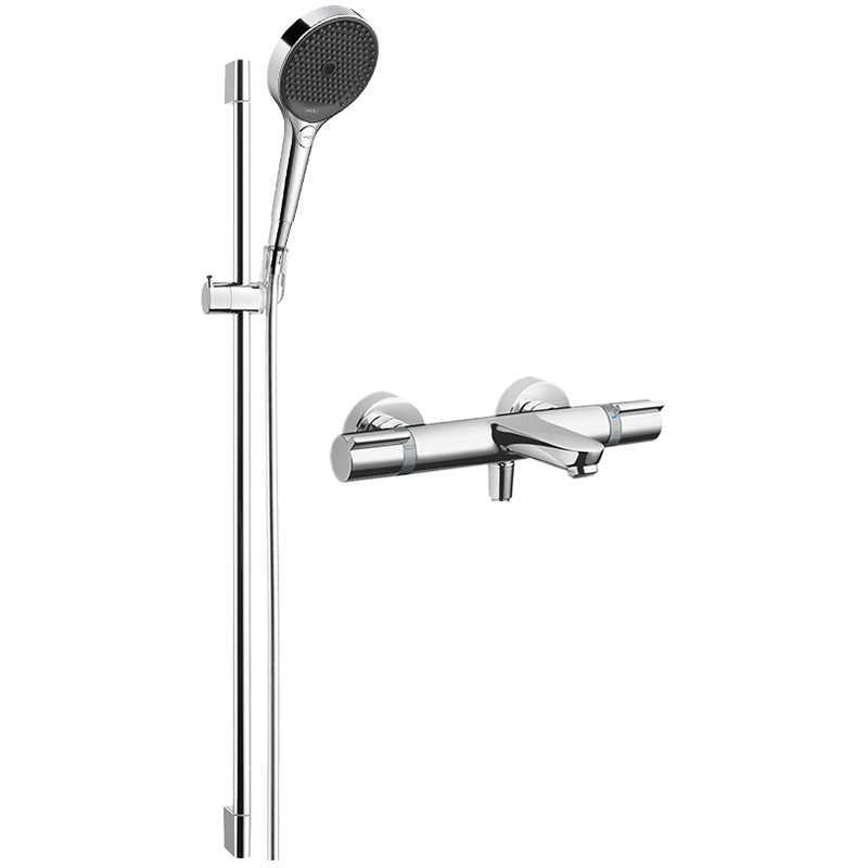 汉斯格雅（Hansgrohe）境雨rainfinity130mm花洒套装（预售30天） 境雨镀铬手持+恒温浴缸龙头
