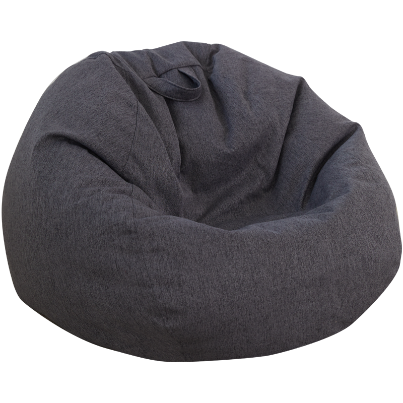 欧吉懒人沙发豆袋单人小户型榻榻米网红创意卧室阳台休闲小沙发懒人椅 【大号】浅灰【送抱枕送脚踏】