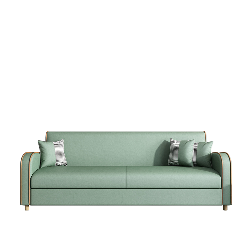 【工来工往】沙发PF客厅小户型实木沙发布艺懒人沙发现代简约沙发椅休闲办公懒人椅科技布沙发8071 8071 绿色 小三人 (随机抱枕)