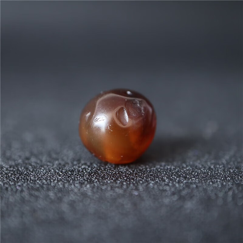 酷奇象(kuqixiang)包老西藏焦糖色老唐球玛瑙菩提手串配珠千年老玛瑙