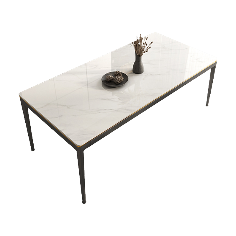 麦纪 餐桌 意式轻奢岩板餐桌餐桌椅组合北欧家用长方形餐台简约现代吃饭桌子 1.8米【意大利工艺岩板】 一桌八椅