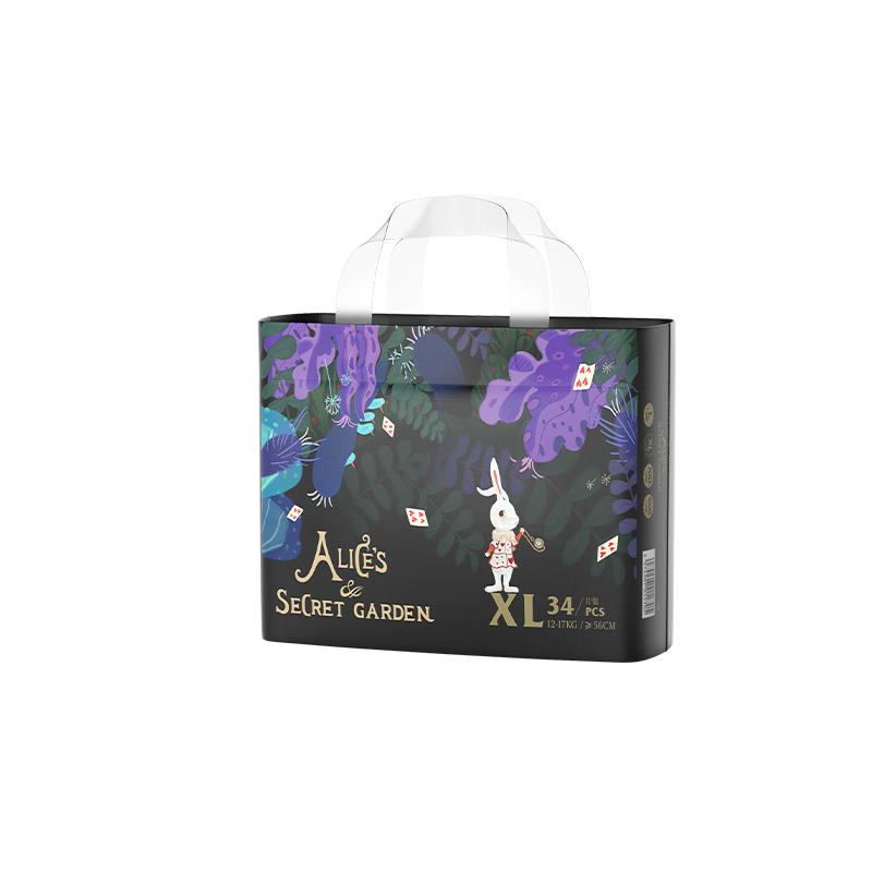 bebetour爱丽丝奇缘拉拉裤XL34片（12-17kg）尿不湿奢柔舒适定点下渗