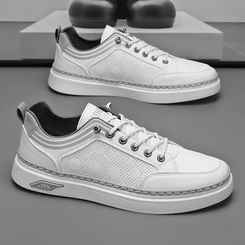 zcey卡迪高官方夏季男鞋2024新款百搭男款板鞋防滑耐磨休闲男皮鞋透气