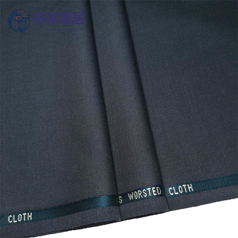 咔喵 西服高档布料 灰色细纹精纺毛料毛涤布料服装面料西服西装裤子裙