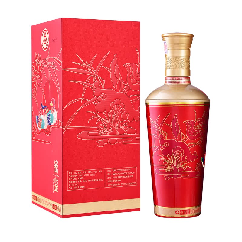 五粮浓香 密鉴系列 浓香型白酒 高度白酒  52度 500mL 6瓶 【红密鉴】【婚宴喜酒】 