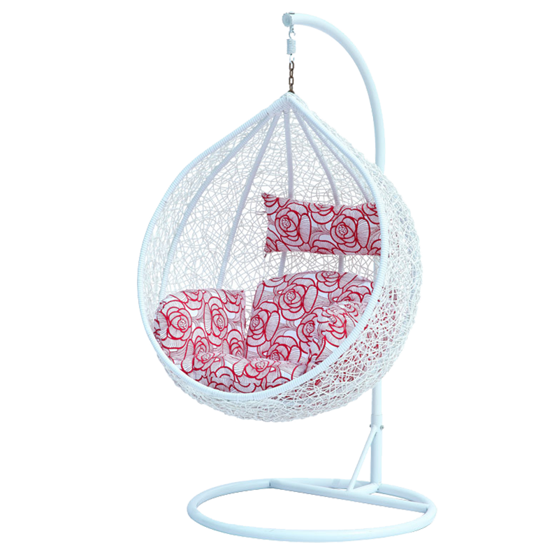 歪脖树 吊篮摇椅户外休闲吊椅鸟巢懒人摇椅 室内阳台吊篮椅藤椅 白色吊篮