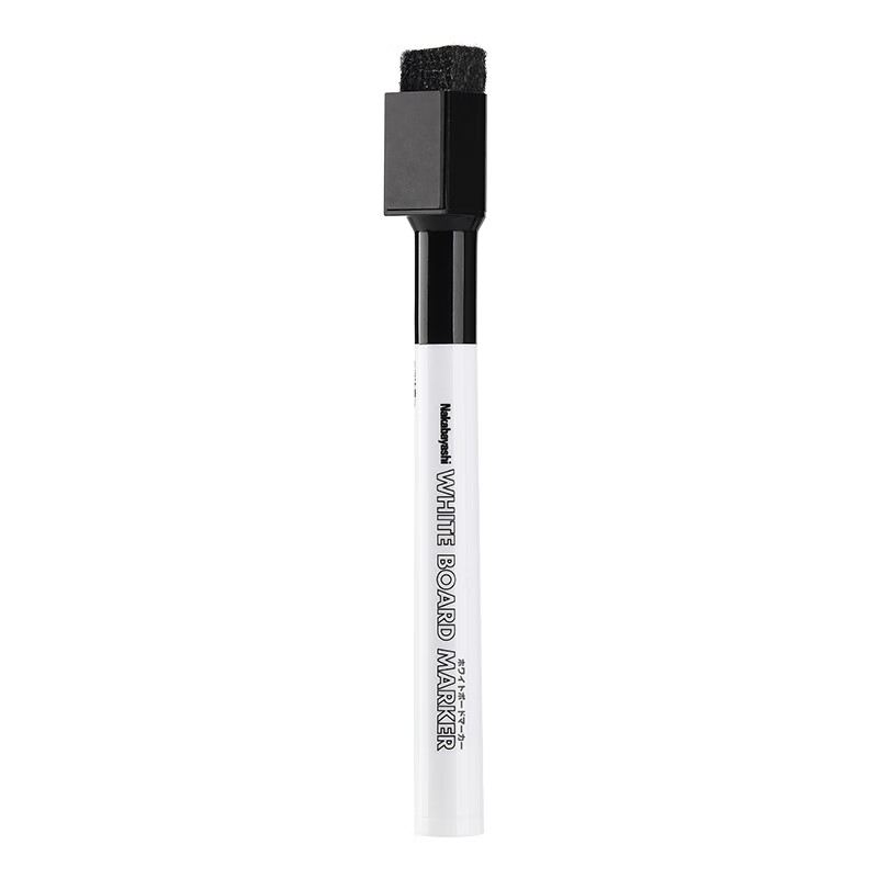 仲林（Nakabayashi）磁性白板笔可擦易擦记号笔标记笔 2mm 黑色 WMK-101D