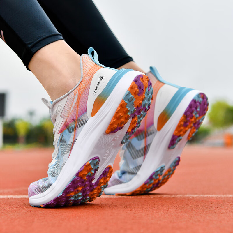 尘贺(chenhe)中考体育体测专用鞋男女1000米跑步鞋超轻减震初中学生