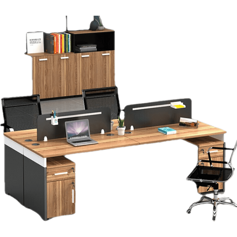 美轩戈办公桌组合现代简约办公家具单双人员工工位职员办公桌屏风组合四人位隔断办公卡位工作位电脑桌椅组合 单人位(不含柜)