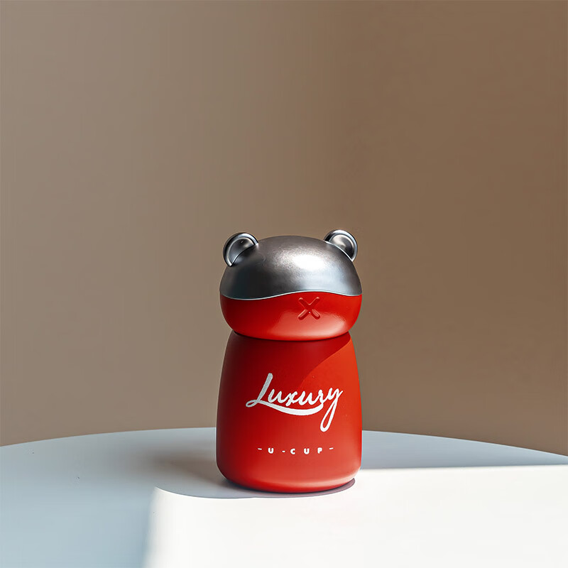 畅希随身保温杯女可爱小巧高颜值小型水杯简约小杯子 红色120ml