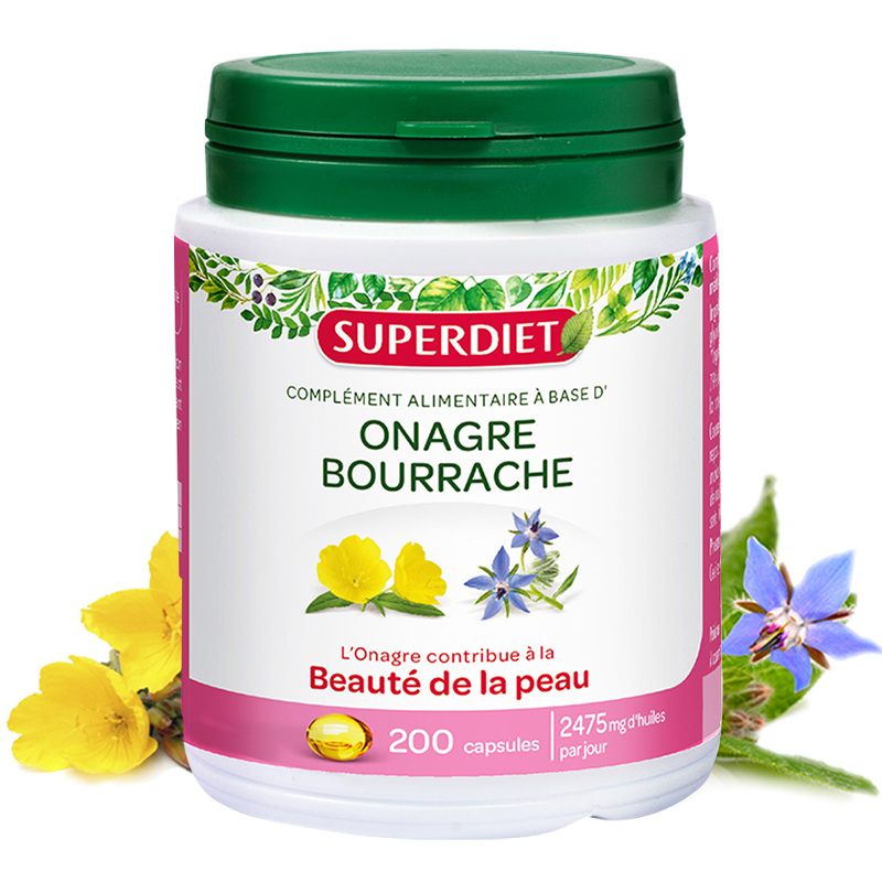 法国superdiet见月草琉璃苣油胶期女性月见草软油 月见草软油