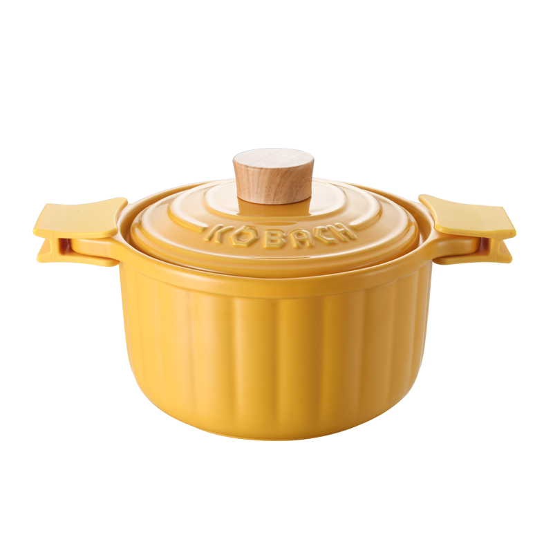 康巴赫砂锅陶瓷煲养生煲炖锅炖肉汤锅中药锅煮粥焖饭煲仔饭明火燃气专用 南瓜黄【适合2-4人】 3.5L