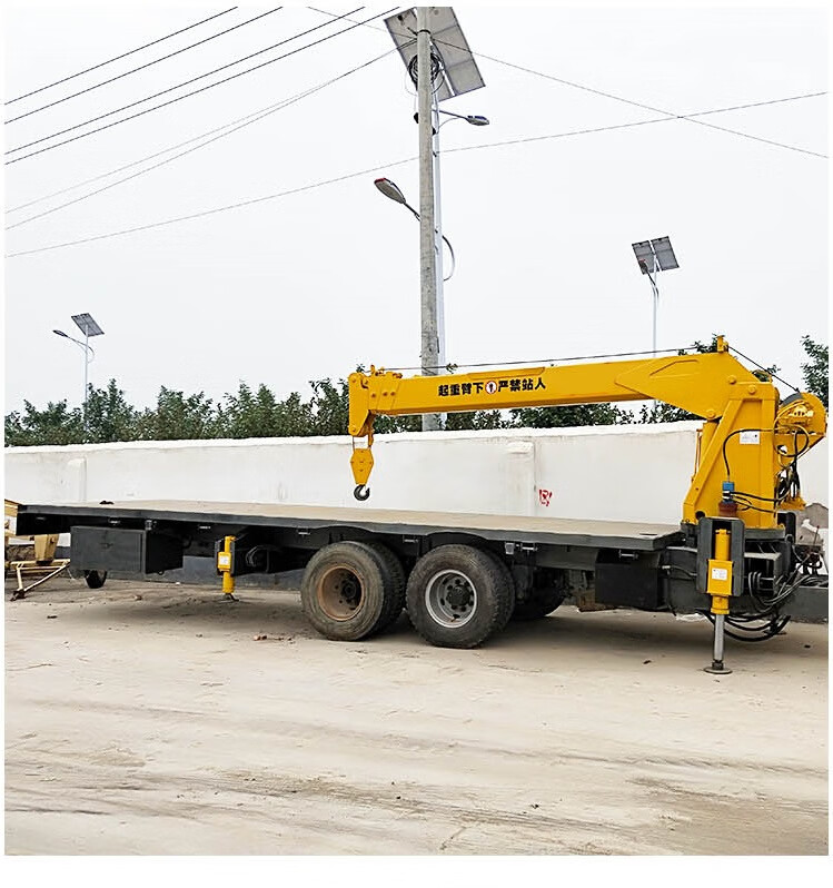 献瑜拖拉机牵引平板随车吊5吨8吨12吨随车起重吊机液压随车起重吊臂