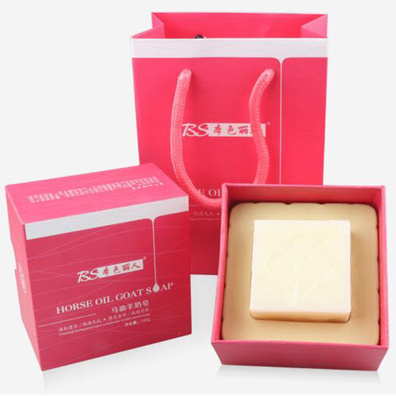 本色丽人马油羊奶皂手工皂滋润清洁控油保湿洁面不紧绷100g 一盒