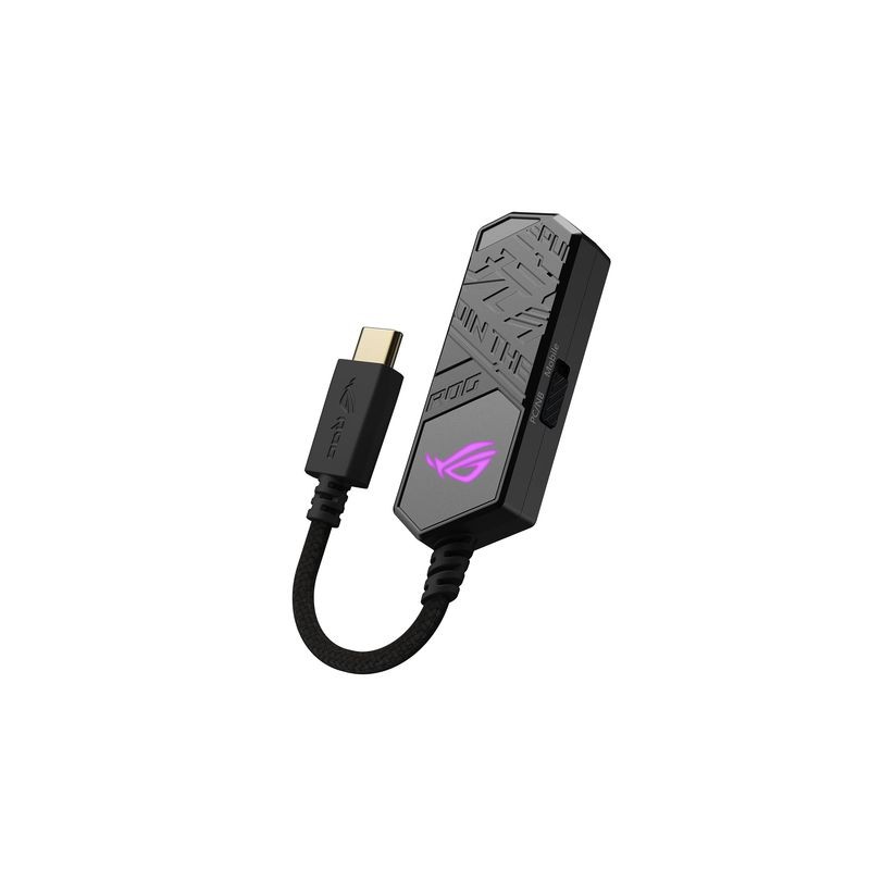 华硕ASUS ROG Clavis USB数模转换器 USB-C转3.5毫米游戏DAC DAC放大器