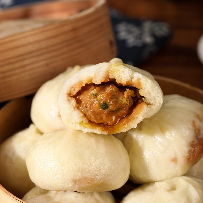 乾清十三品嵊州老面小笼包208g/袋（8个）小葱鲜肉速食早餐小笼包 208g*10袋（80只）