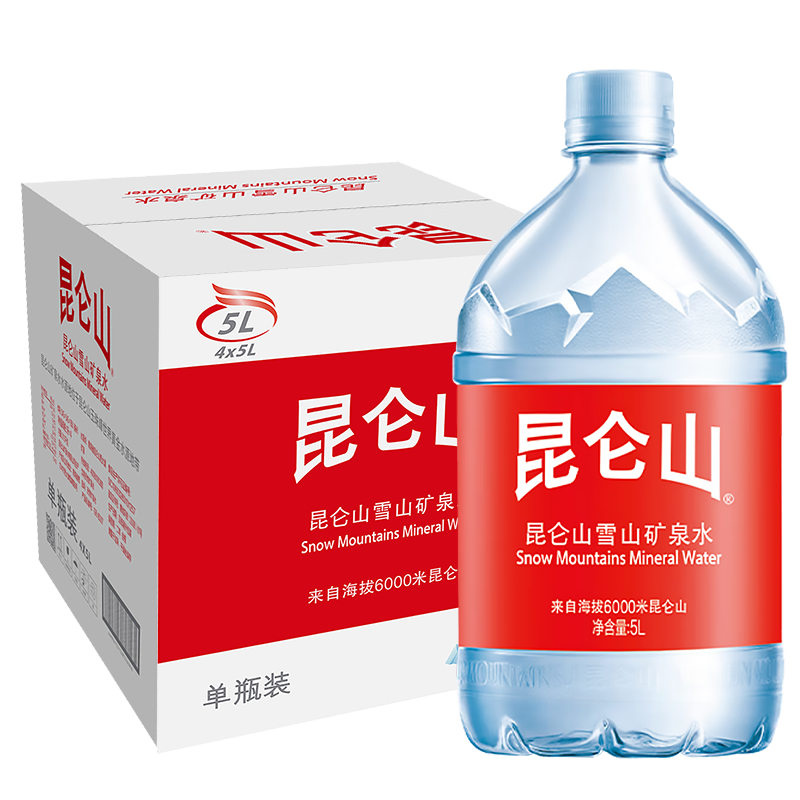 【市场行情】昆仑山天然雪山矿泉水价格走势，4L*4瓶整箱桶装水促销中|饮用水历史价格数据