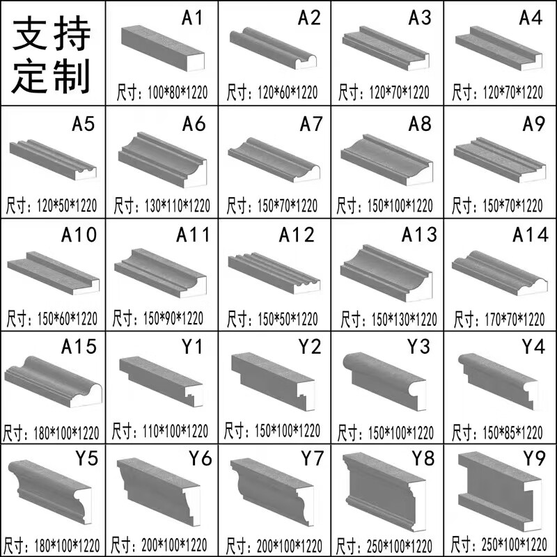 画萌eps泡沫方线条成品檐托欧式别墅外墙装饰线条构件腰线窗套线檐线