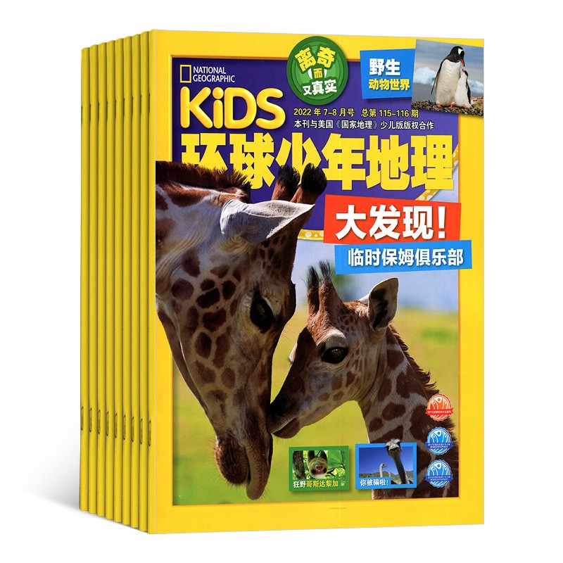 【半年订阅】包邮 Kids环球少年地理 2023年1月-6月共6期 半年自选 儿童科普 6-12岁儿童科普百科书籍美国国家地理少儿版版权合作地理知识 杂志铺 2022年10月-2023年3月