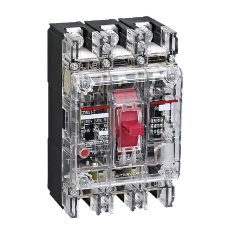 德力西电气(DELIXI）CDM3T系列透明塑壳断路器CDM3T-100S/3300 100A 25KA 3P 热磁脱扣MB72SB500000