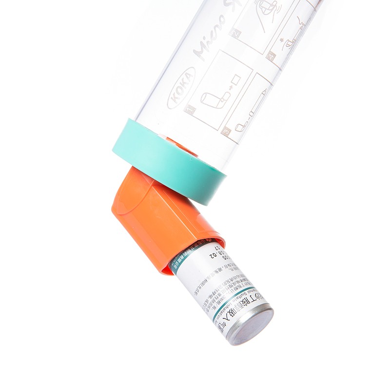 科卡储雾罐儿童成人医用家用筒式吸舒哮喘喷雾器吸入给药器雾化罐面罩 口含式 储雾罐 | 八岁以上 带哨