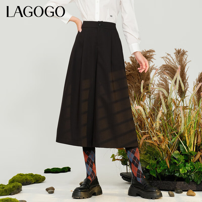 LAGOGO�����ŷֿ�������ȿ�Ů���ȹ��ﶬ�¿��ɫ���ݰٴ����п� ��ɫ(W1) M 160/38 83.6Ԫ