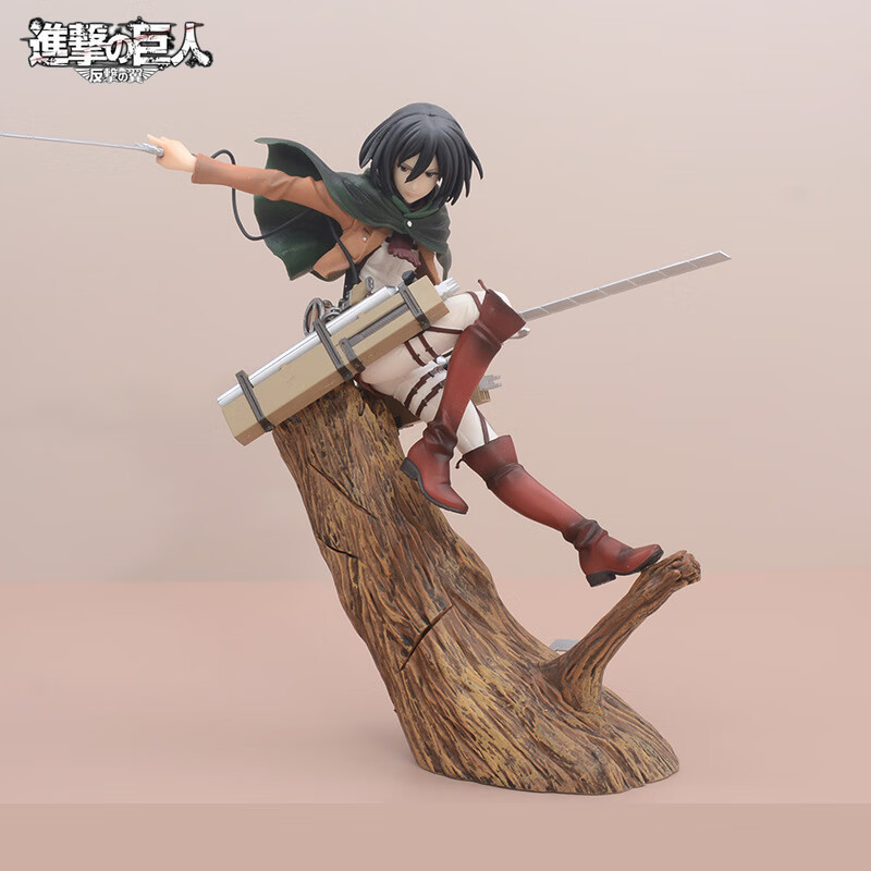 进击的巨人树桩三笠阿克曼手办兵长模型玩具摆件模型生日礼物男生
