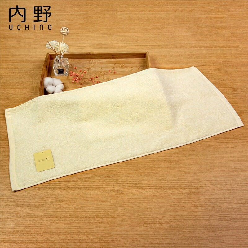 内野毛巾纯棉洗脸毛巾男士女士成人擦脸吸汗舒适家用炫沄柔软毛巾TG 黄色 1条 252g 浴巾60cm*120cm