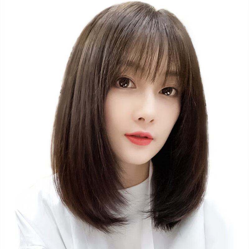 假发女长发韩式发型女假发套女短发仿真人锁骨中长发自然全头套 深