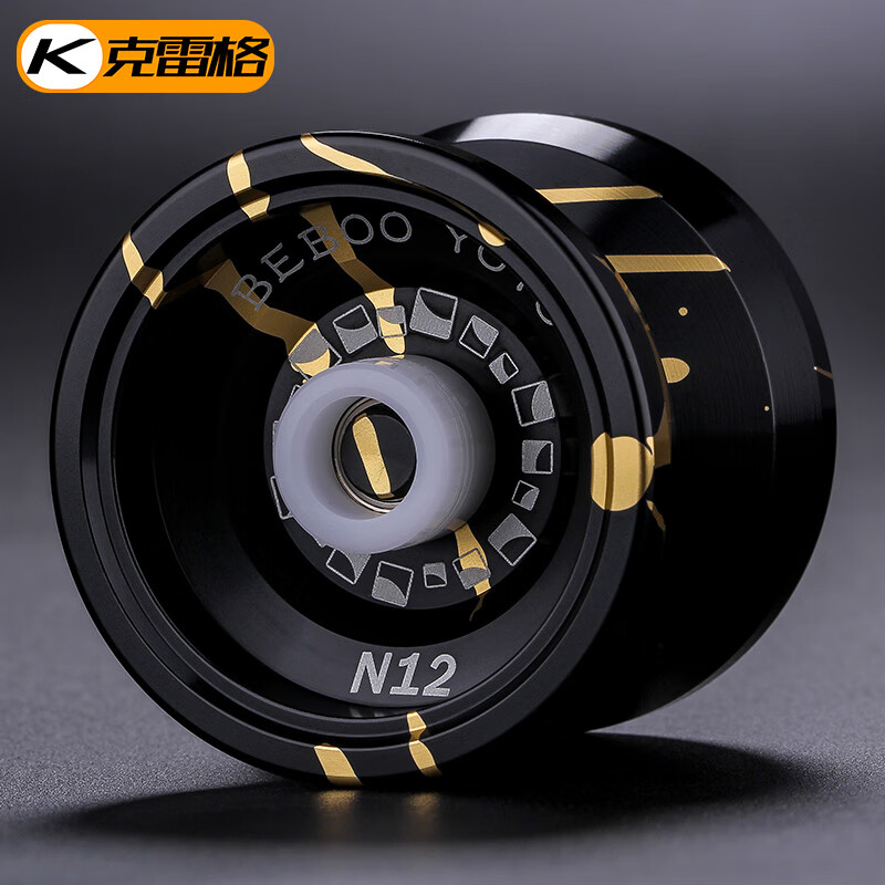 克雷格keleige悠悠球n12铝合金 溜溜球黑金色金属10珠轴承睡眠花式