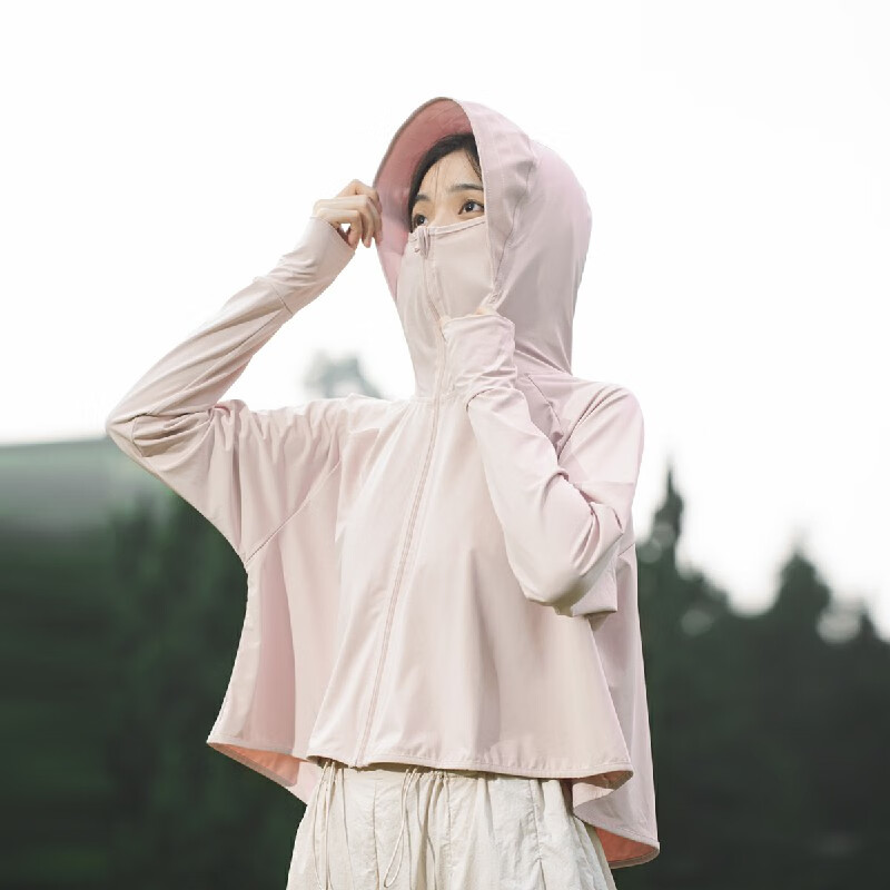 aqpa【亲子装UPF50+防晒衣】夏季外套冰丝凉感透气速干 粉色 均码 