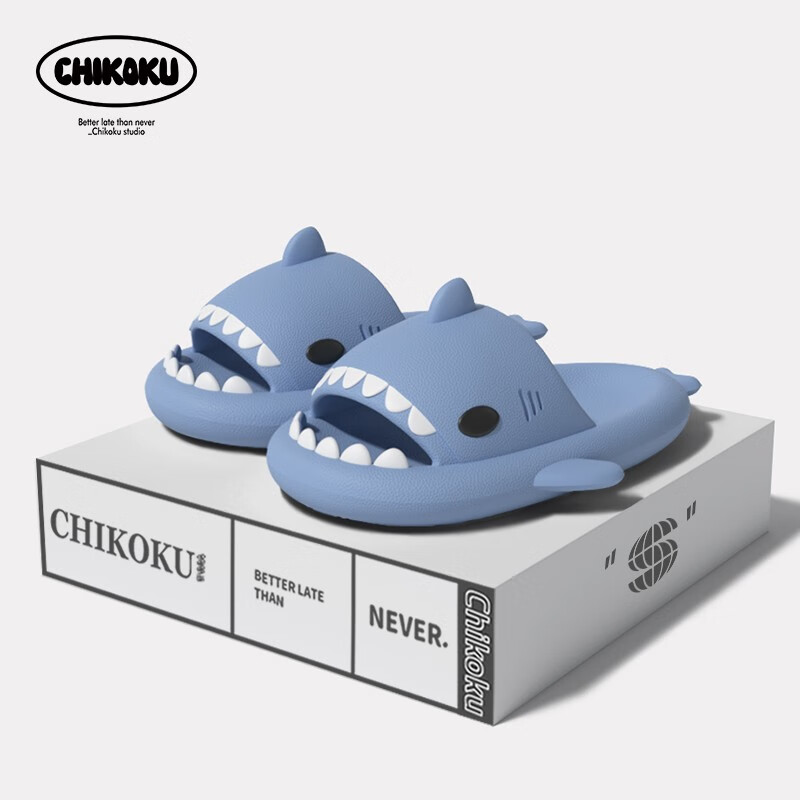 chikoku鲨鱼一代男士拖鞋夏季居家室内洗澡防滑凉拖鞋厚底