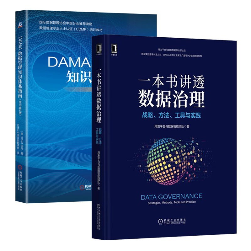 读懂数据治理两本：一本书讲透数据治理+DAMA数据管理知识体系指南（原书第2版）机械工业出版社图书详情图