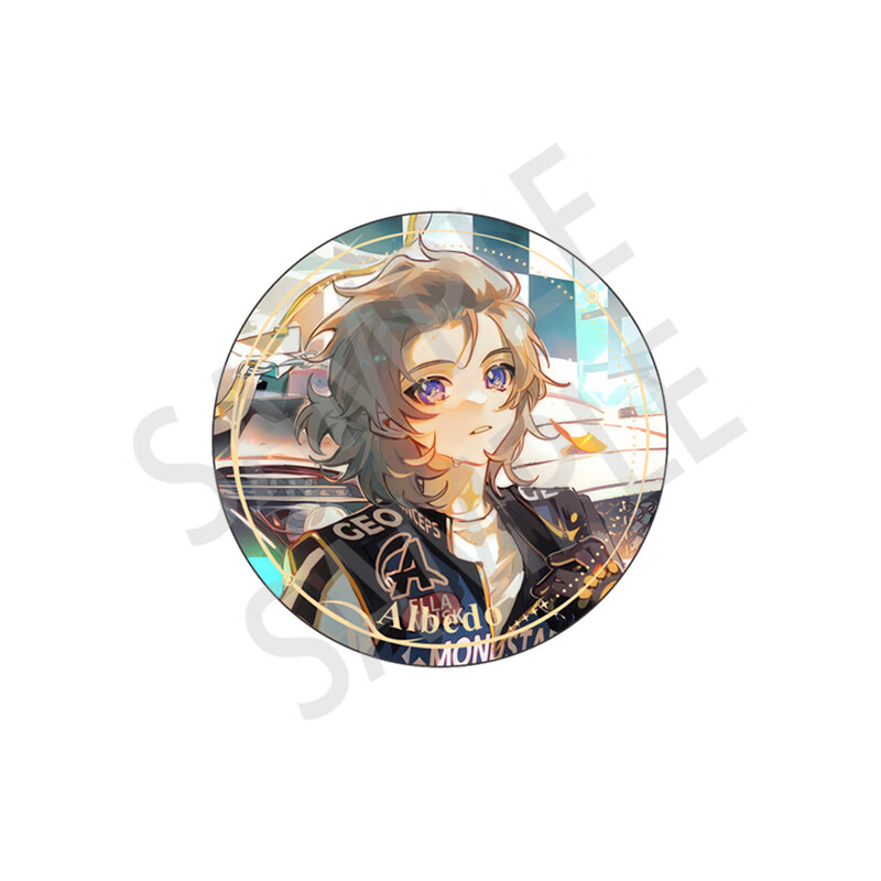 碎徽章谷子立牌背包挂件学生日礼物 阿贝多a款-58mm镭射玻璃碎吧唧