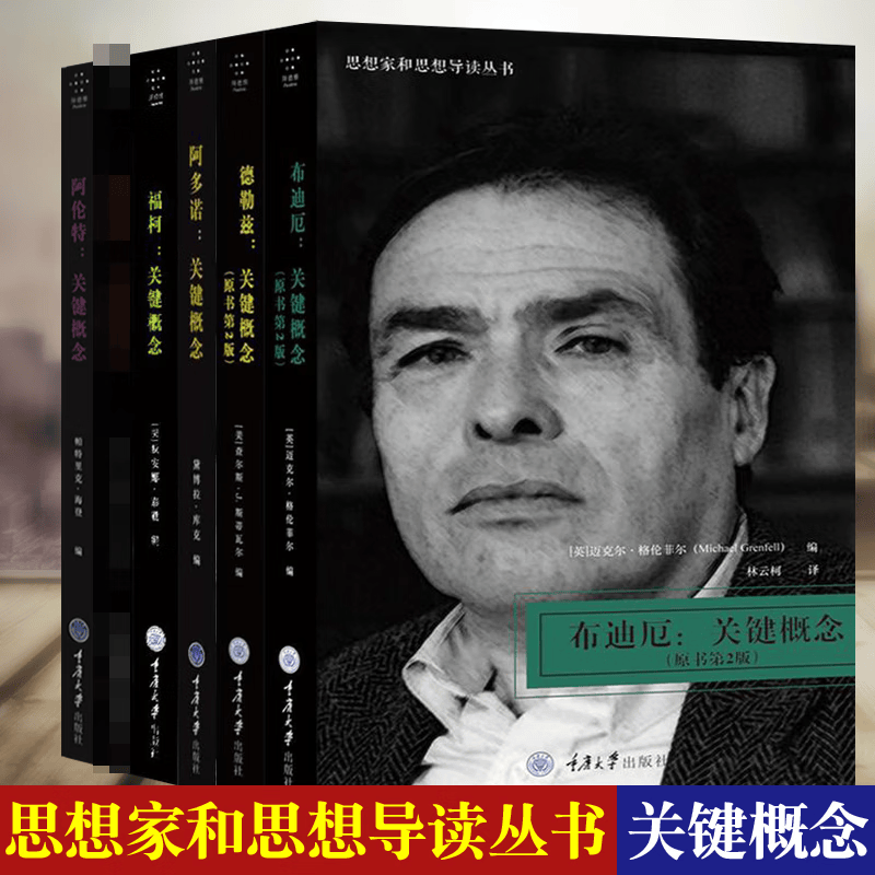 思想家和思想导读丛书关键概念（套装共5册）：阿多诺+阿伦特+布迪厄+德勒兹+福柯  重庆大学