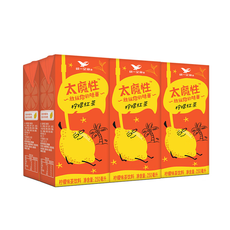 统一 太魔性 柠檬红茶经典饮品 250ml*24盒(新老包装随机发货）