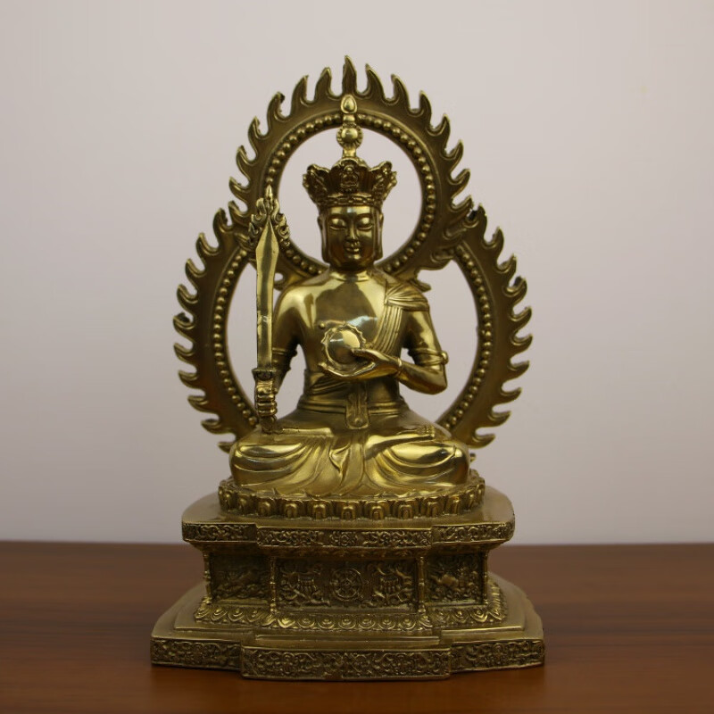 精工密宗藏传纯铜虚空藏菩萨八大菩萨生肖牛虎本命守护神