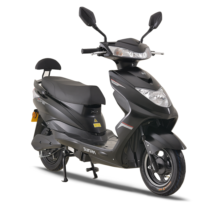 sunra)电动车成人电瓶车电动摩托车 60v豪华城市运动款踏板车 黑豹5代
